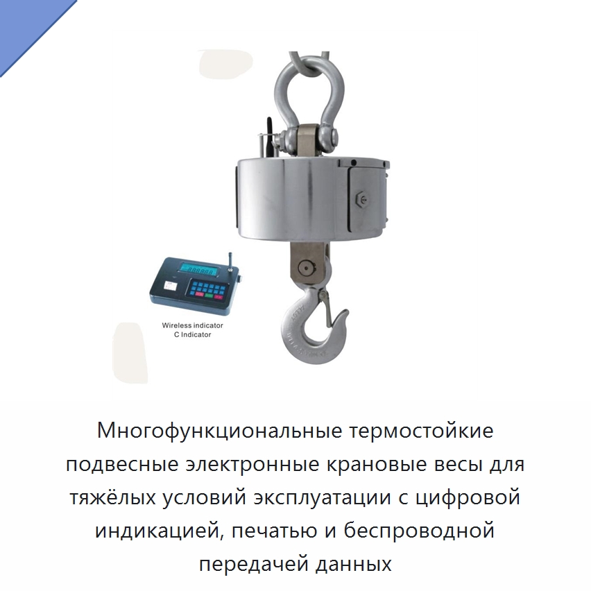 Многофункциональные термостойкие подвесные электронные крановые весы для тяжёлых условий эксплуатации с цифровой индикацией, печатью и беспроводной передачей данных — Прочие краны