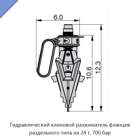 Гидравлический клиновой разжиматель фланцев раздельного типа на 24 т, 700 бар