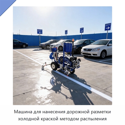 Машина для нанесения дорожной разметки холодной краской методом распыления