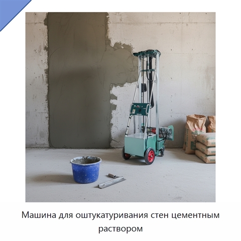 Машина для оштукатуривания стен цементным раствором
