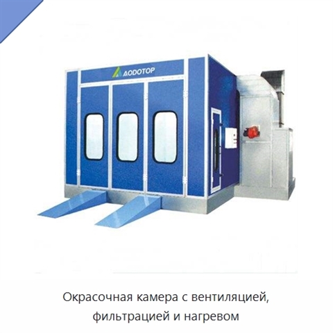 Окрасочная камера с вентиляцией, фильтрацией и нагревом