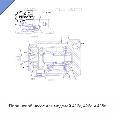 Поршневой насос для моделей 416c, 426c и 428c