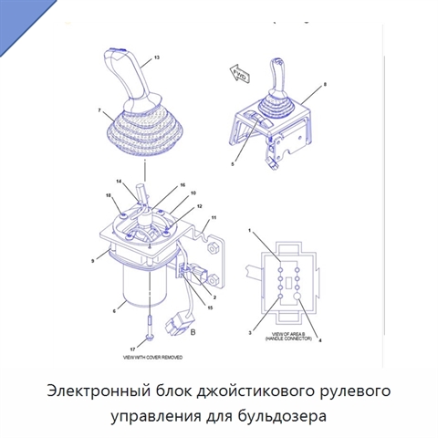 Электронный блок джойстикового рулевого управления для бульдозера