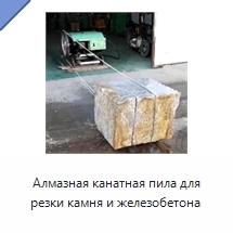 Алмазная канатная пила для резки камня и железобетона