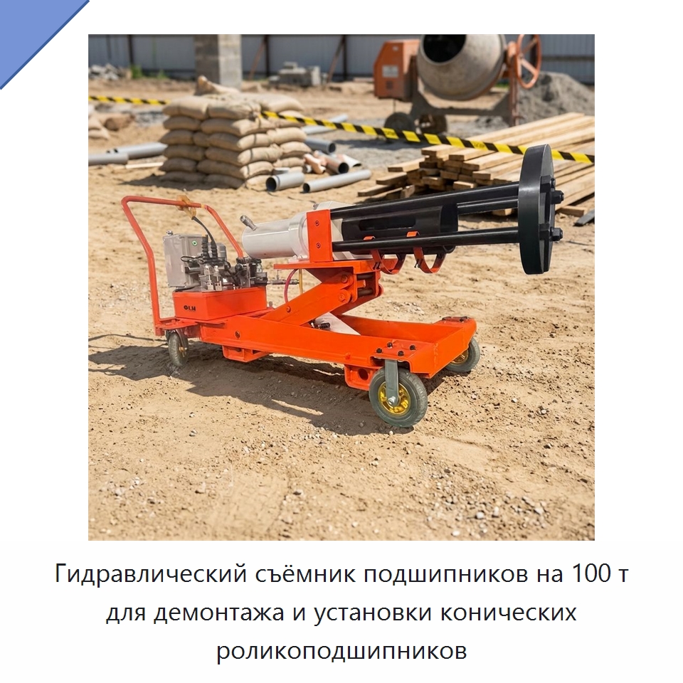 Гидравлический съёмник подшипников на 100 т для демонтажа и установки конических роликоподшипников — Прочие гидравлические инструменты