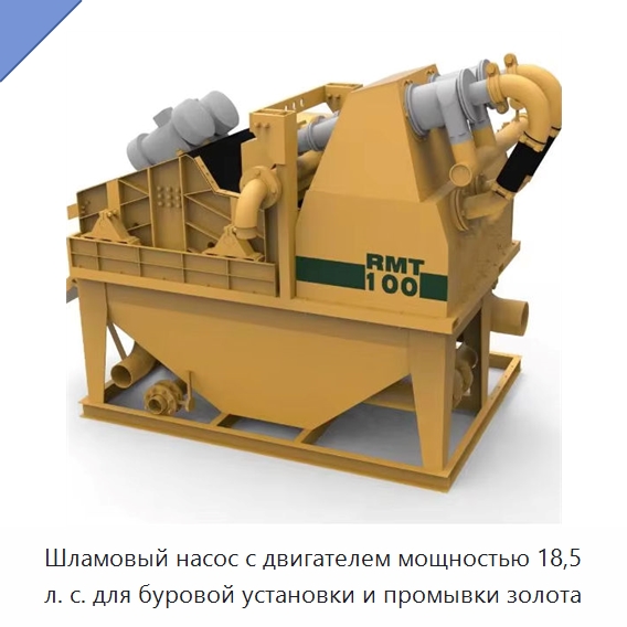 Шламовый насос с двигателем мощностью 18,5 л. с. для буровой установки и промывки золота — Нефтепромысловое оборудование