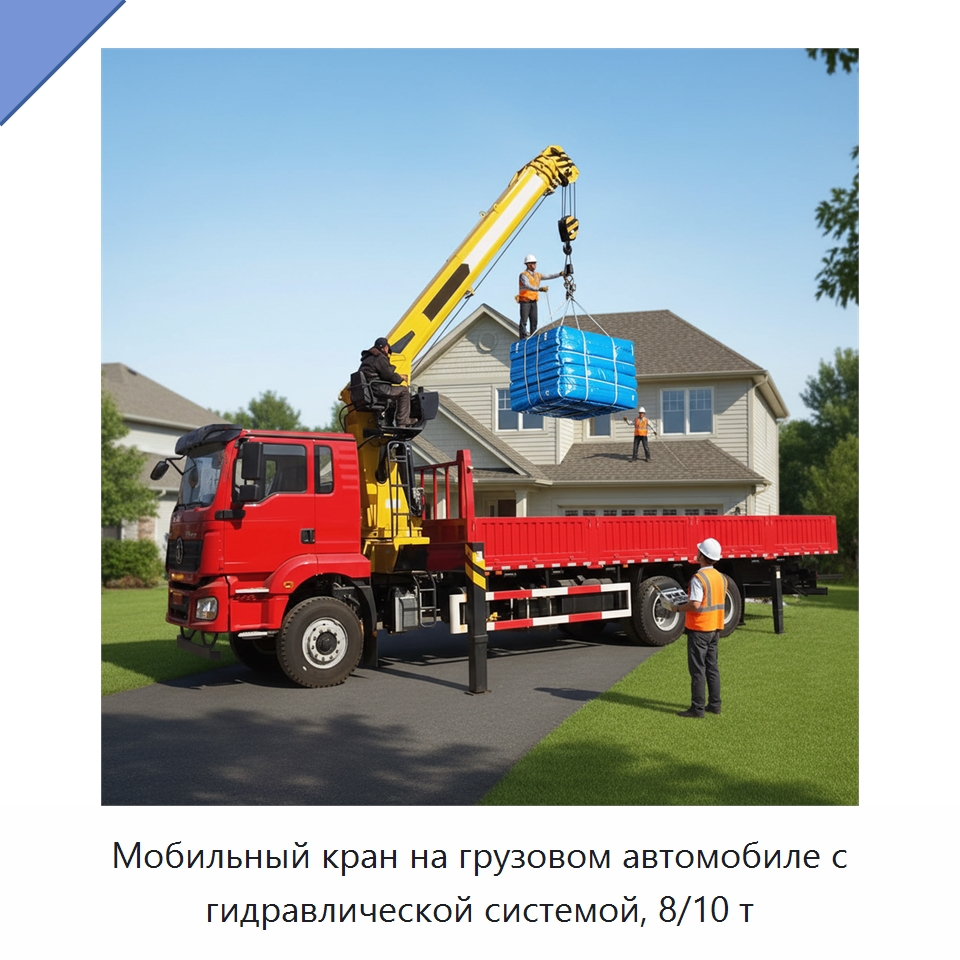 Мобильный кран на грузовом автомобиле с гидравлической системой, 8/10 т — Краны