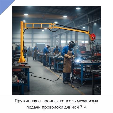 Пружинная сварочная консоль механизма подачи проволоки длиной 7 м