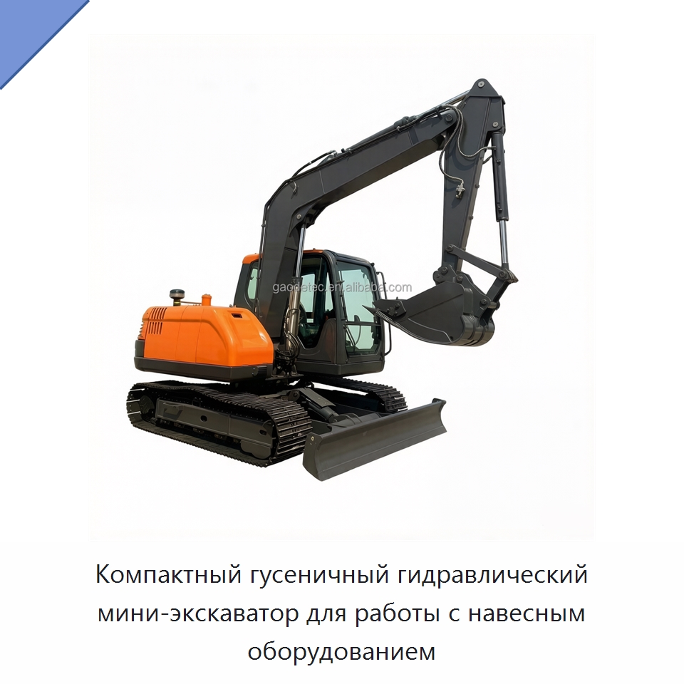 Компактный гусеничный гидравлический мини-экскаватор для работы с навесным оборудованием — Землеройная техника