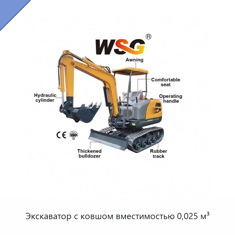 Экскаватор с ковшом вместимостью 0,025 м³ — Землеройная техника