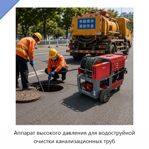 Аппарат высокого давления для водоструйной очистки канализационных труб
