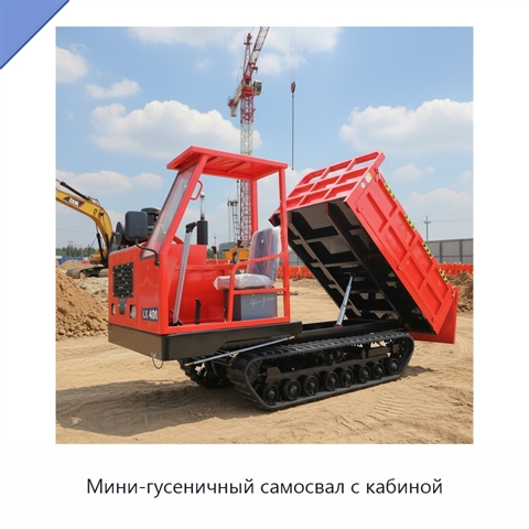 Мини-гусеничный самосвал с кабиной
