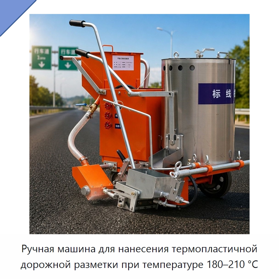 Ручная машина для нанесения термопластичной дорожной разметки при температуре 180–210 °C — Дорожная техника