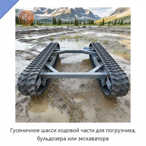 Гусеничное шасси ходовой части для погрузчика, бульдозера или экскаватора