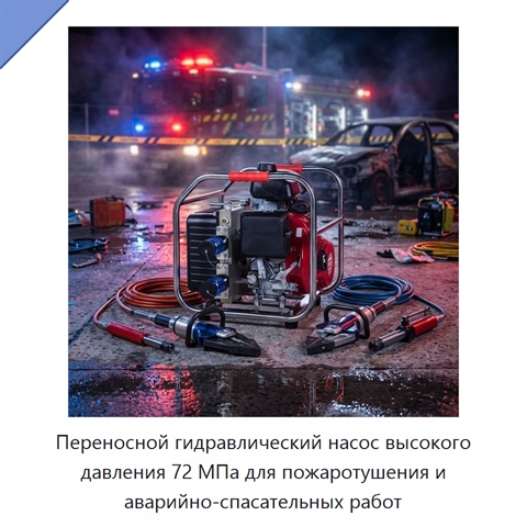 Переносной гидравлический насос высокого давления 72 МПа для пожаротушения и аварийно-спасательных работ