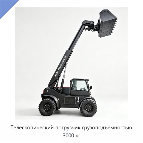 Телескопический погрузчик грузоподъёмностью 3000 кг