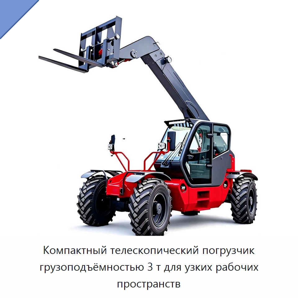 Компактный телескопический погрузчик грузоподъёмностью 3 т для узких рабочих пространств — Вилочные погрузчики