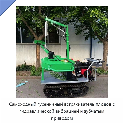 Самоходный гусеничный встряхиватель плодов с гидравлической вибрацией и зубчатым приводом