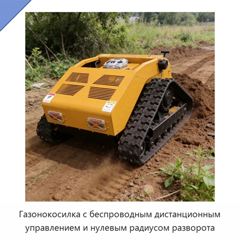 Газонокосилка с беспроводным дистанционным управлением и нулевым радиусом разворота
