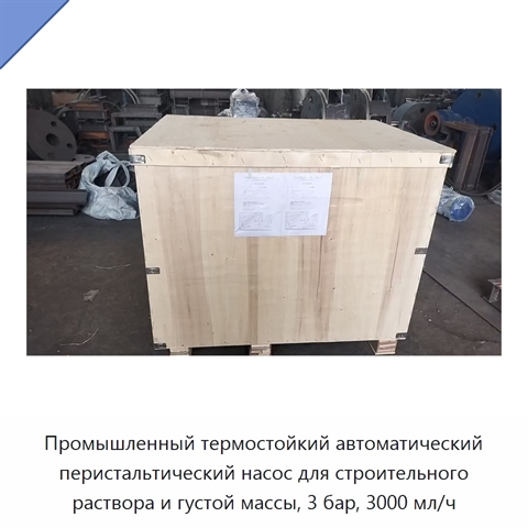 Промышленный термостойкий автоматический перистальтический насос для строительного раствора и густой массы, 3 бар, 3000 мл/ч