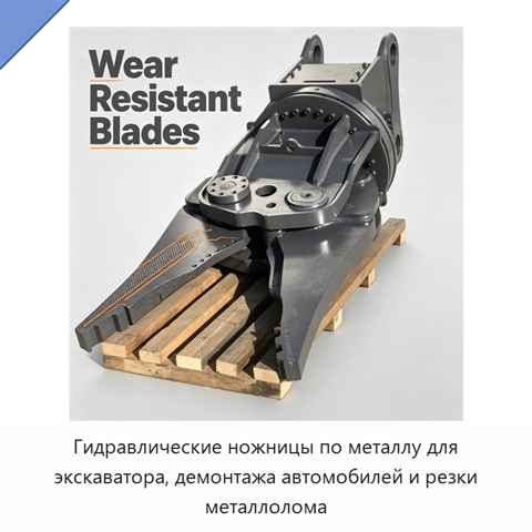Гидравлические ножницы по металлу для экскаватора, демонтажа автомобилей и резки металлолома