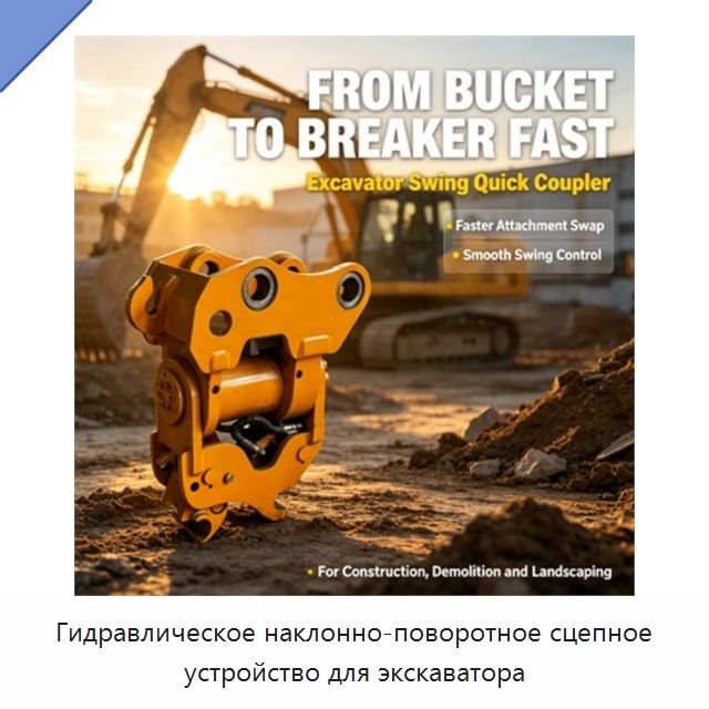 Гидравлическое наклонно-поворотное сцепное устройство для экскаватора — Навесное оборудование для строительной техники