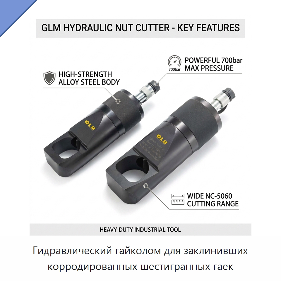 Гидравлический гайколом для заклинивших корродированных шестигранных гаек — Прочие гидравлические инструменты