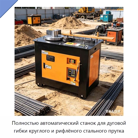 Полностью автоматический станок для дуговой гибки круглого и рифлёного стального прутка