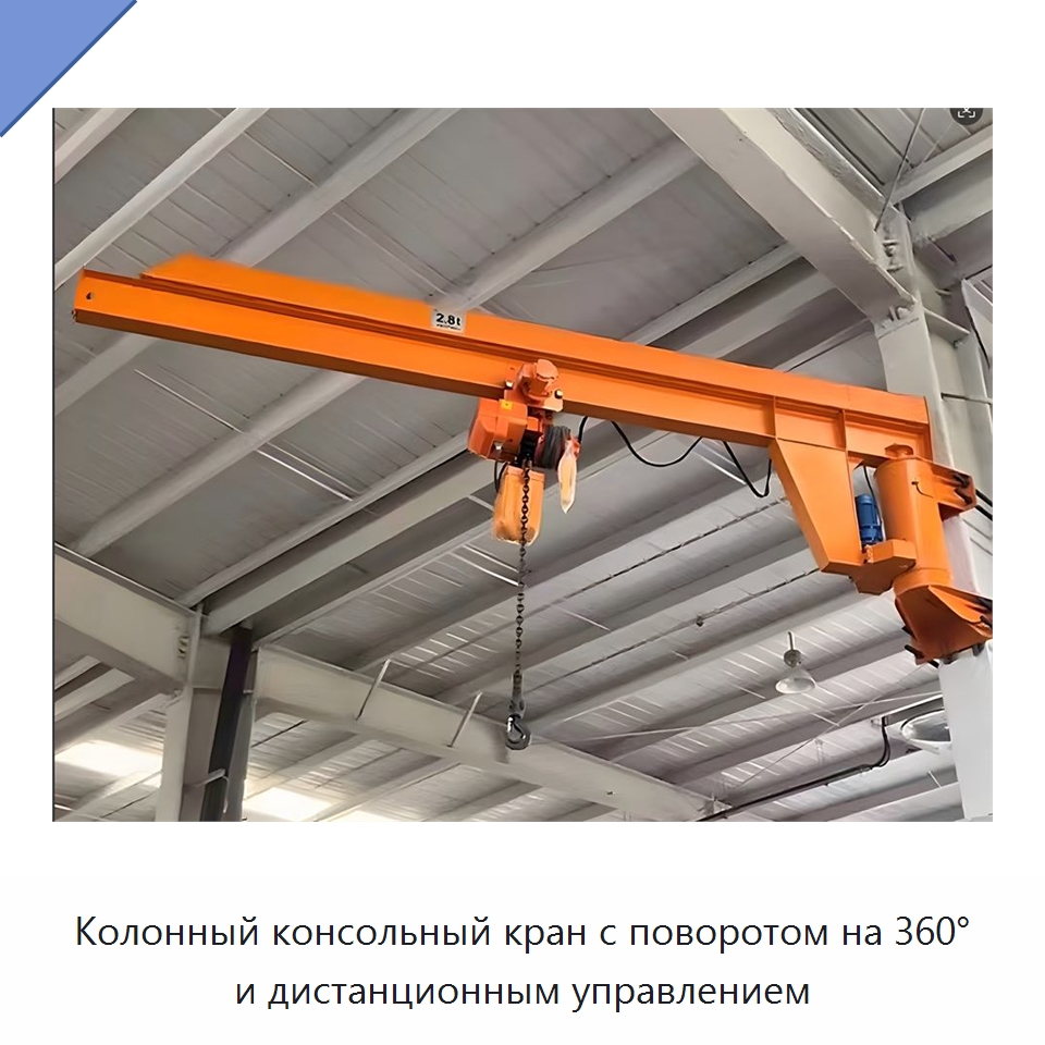 Колонный консольный кран с поворотом на 360° и дистанционным управлением — Манипуляторы