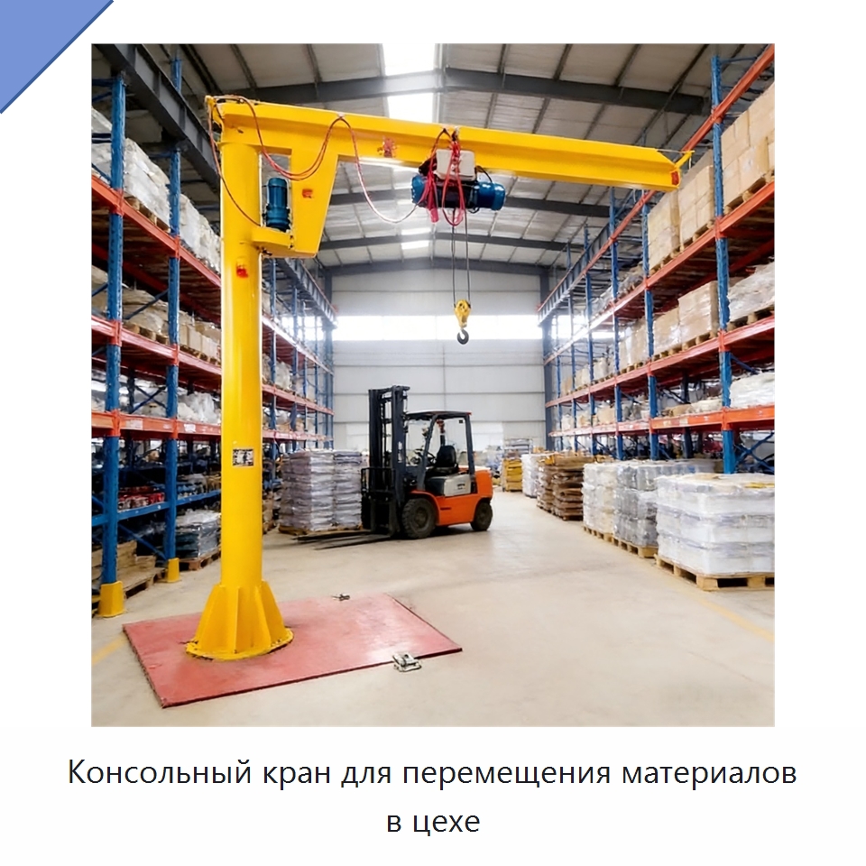 Консольный кран для перемещения материалов в цехе — Манипуляторы