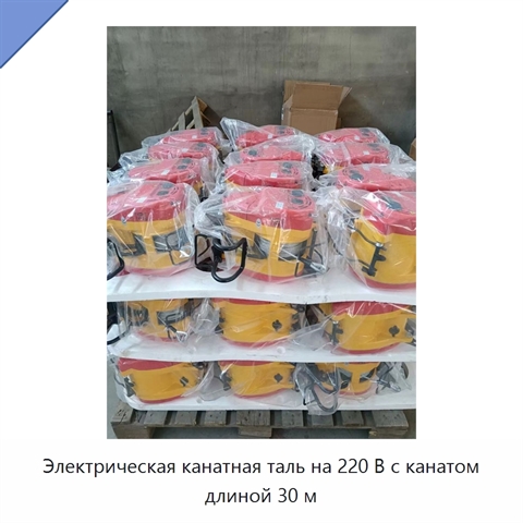 Электрическая канатная таль на 220 В с канатом длиной 30 м