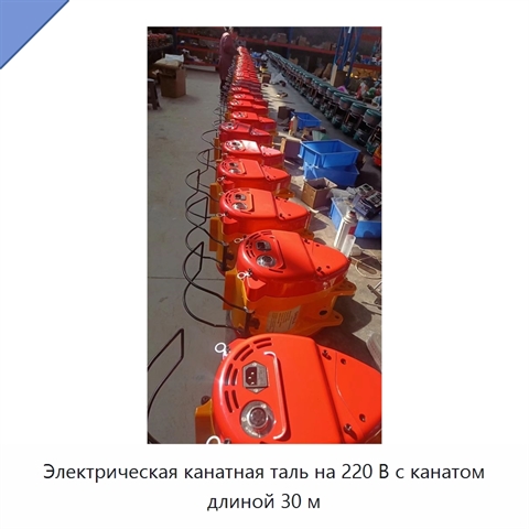 Электрическая канатная таль на 220 В с канатом длиной 30 м