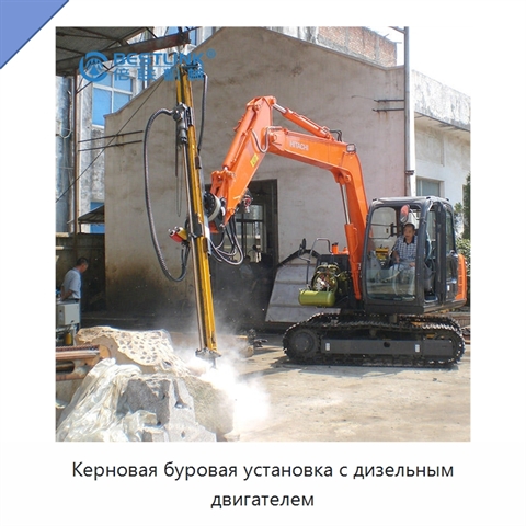 Керновая буровая установка с дизельным двигателем