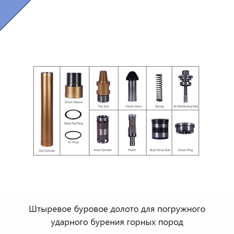 Штыревое буровое долото для погружного ударного бурения горных пород