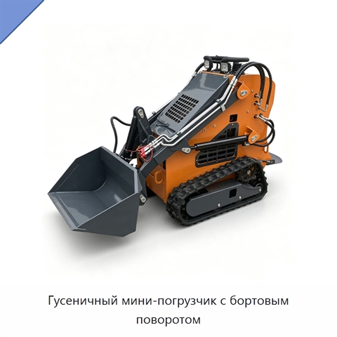 Гусеничный мини-погрузчик с бортовым поворотом