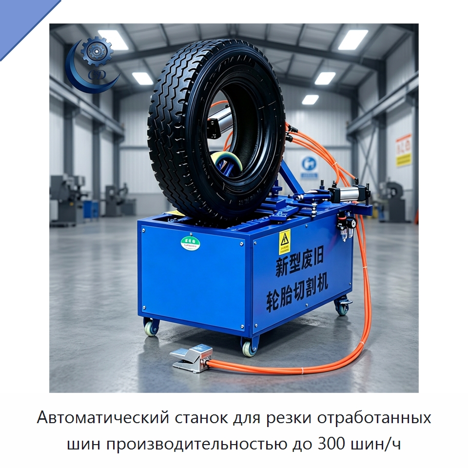 Автоматический станок для резки отработанных шин производительностью до 300 шин/ч — Прочее промышленное оборудование