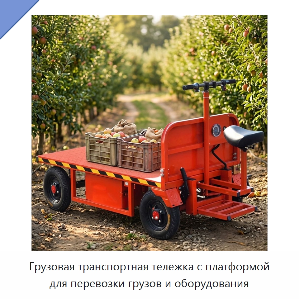 Грузовая транспортная тележка с платформой для перевозки грузов и оборудования