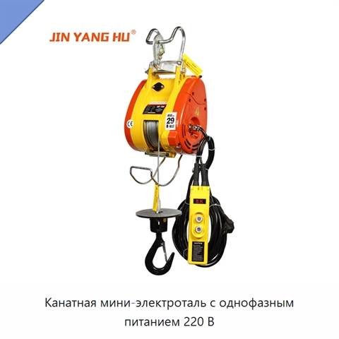 Канатная мини-электроталь с однофазным питанием 220 В