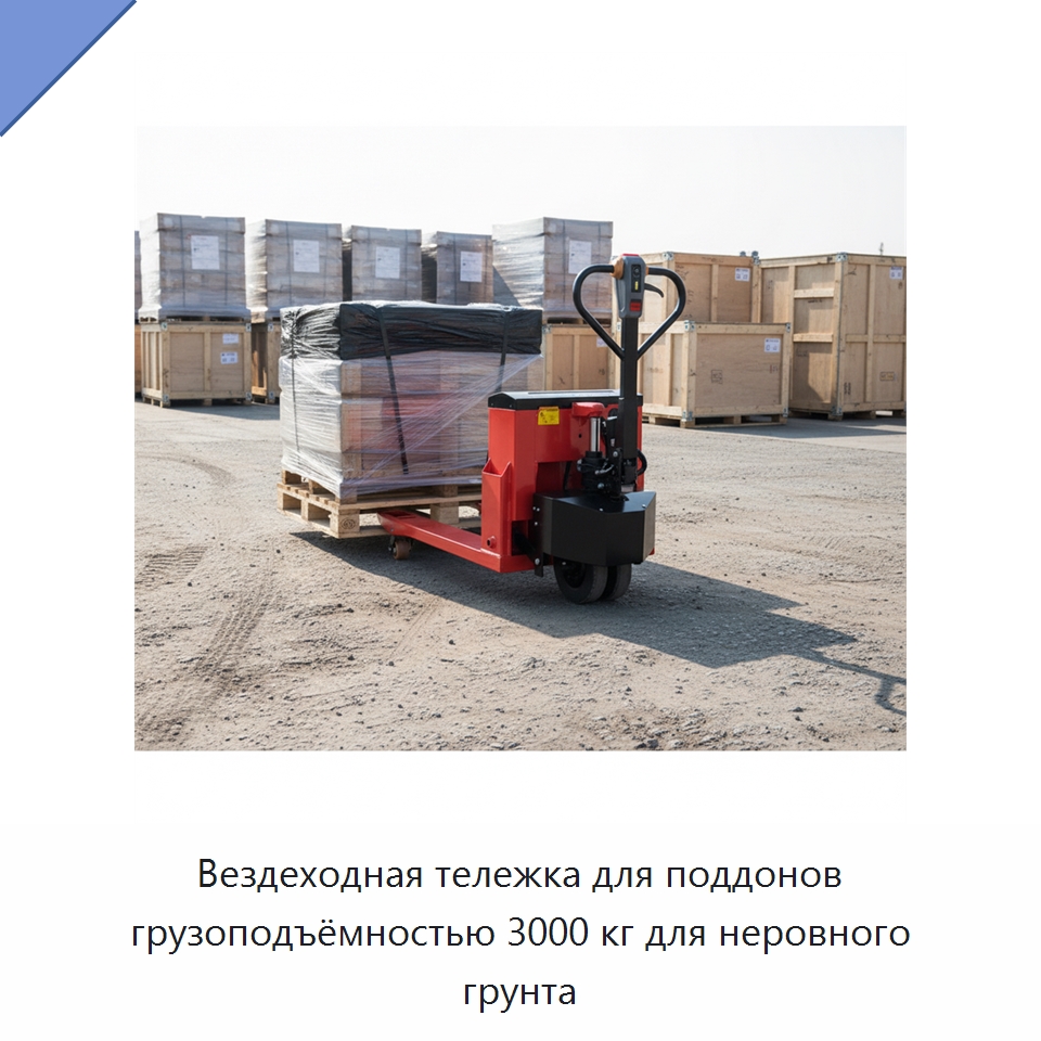 Вездеходная тележка для поддонов грузоподъёмностью 3000 кг для неровного грунта — Вилочные погрузчики