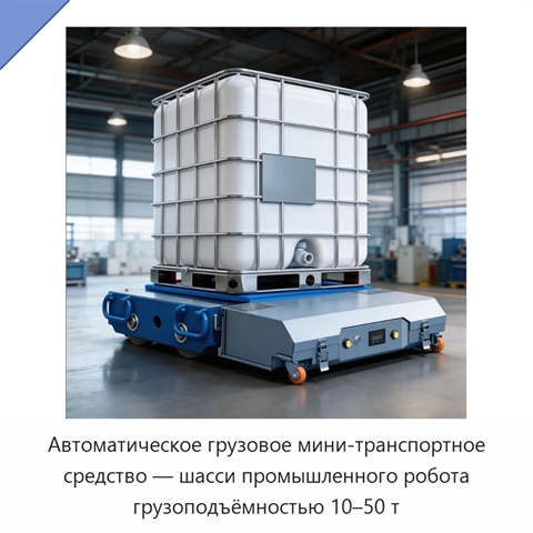 Автоматическое грузовое мини-транспортное средство — шасси промышленного робота грузоподъёмностью 10–50 т