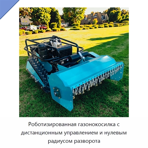 Роботизированная газонокосилка с дистанционным управлением и нулевым радиусом разворота