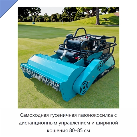 Самоходная гусеничная газонокосилка с дистанционным управлением и шириной кошения 80–85 см