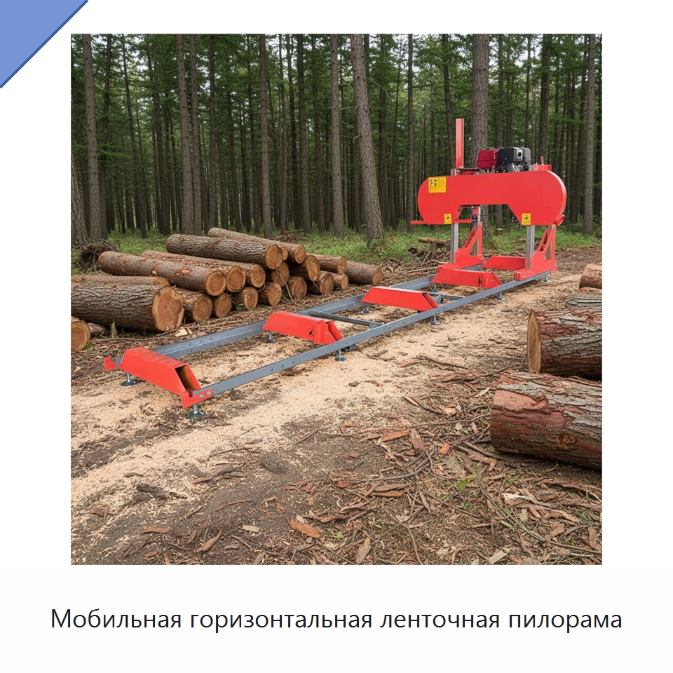 Мобильная горизонтальная ленточная пилорама — Лесохозяйственная техника