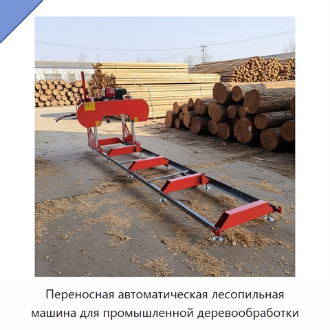 Переносная автоматическая лесопильная машина для промышленной деревообработки