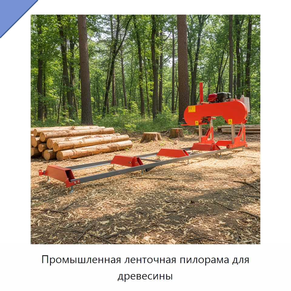 Промышленная ленточная пилорама для древесины — Лесохозяйственная техника