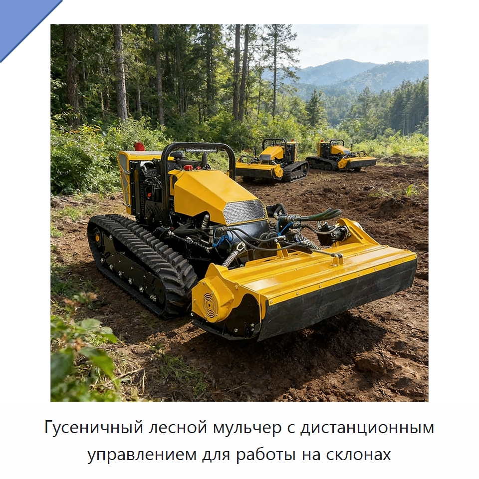 Гусеничный лесной мульчер с дистанционным управлением для работы на склонах — Лесохозяйственная техника