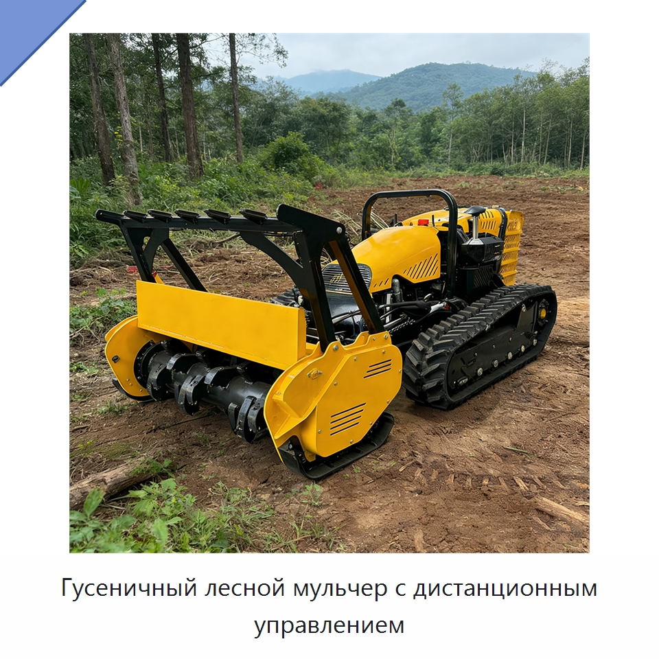 Гусеничный лесной мульчер с дистанционным управлением — Лесохозяйственная техника