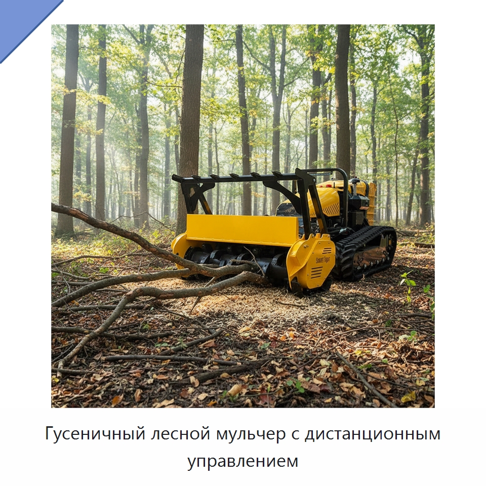 Гусеничный лесной мульчер с дистанционным управлением — Лесохозяйственная техника