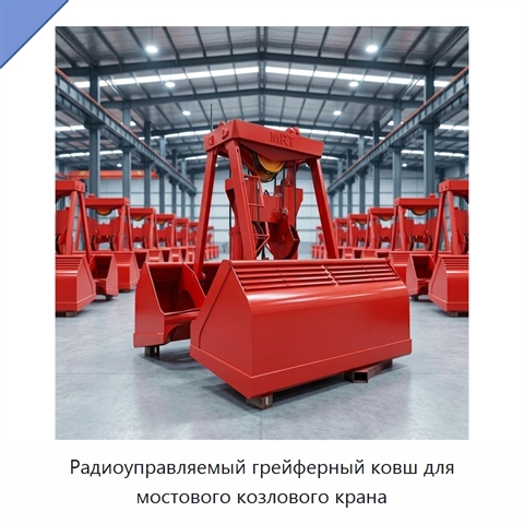 Радиоуправляемый грейферный ковш для мостового козлового крана