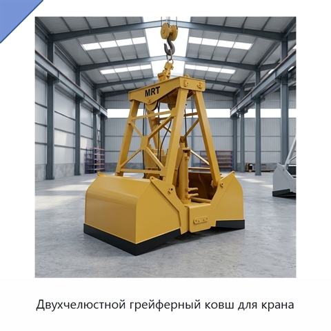Двухчелюстной грейферный ковш для крана